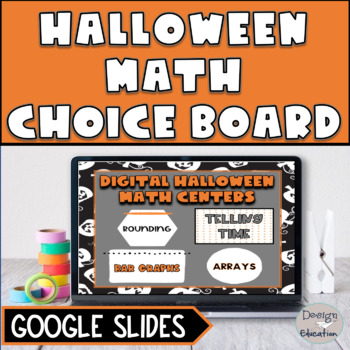 Preview of Halloween Math Digital Choice Board | Distance Learning