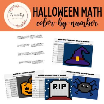 Preview of Halloween Math: Digital Color-By-Numbers