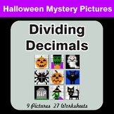 Halloween Math: Dividing Decimals - Color-By-Number Myster