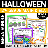 Halloween Math & ELA Worksheets Activities MEGA Bundle for