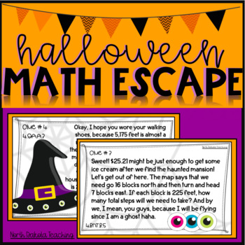 Preview of Halloween Math Escape Activity 