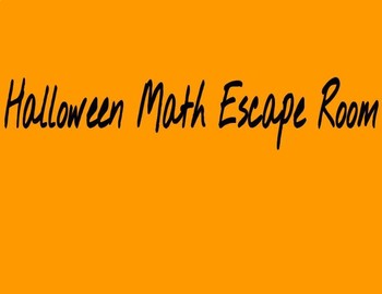 Preview of Halloween Math Escape Room