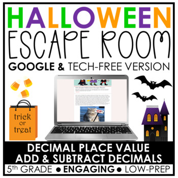 Preview of Halloween Math| Escape Room