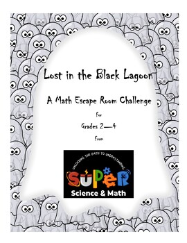 Preview of Halloween Math Escape Room for Gr 2 - 3: Lost in the Black Lagoon