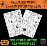 Halloween Math: Exponent Rules - Laws of Exponents Mazes
