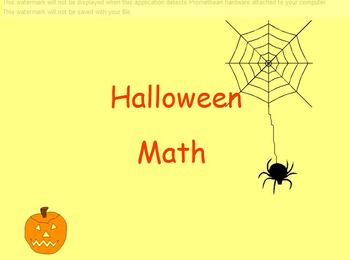 Preview of Halloween Math Facts Activboard flipchart