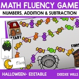 Halloween Math Fluency Game Numbers, Addition, & Subtracti