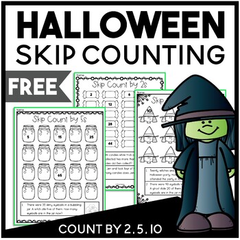 Preview of Halloween Math | Free Skip Counting Worksheets