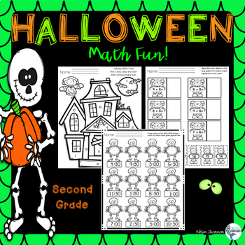 Preview of Halloween Math Fun Packet Grade 2