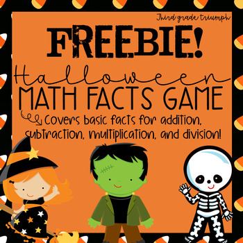 Preview of Halloween Math Facts Game