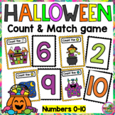 Halloween Math Game: Count & Match Numbers 0-10 Math Center Game