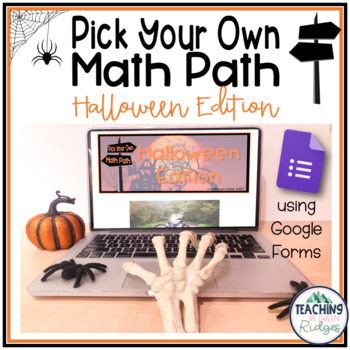 Preview of Halloween Math Game - Digital "Pick Your Own Path"