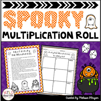 Preview of Halloween Math Game - Multiplication Roll