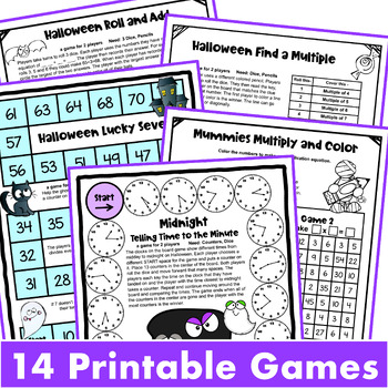 fun halloween math activities 4th grade games with spiders ghosts bats more