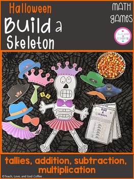 Preview of Halloween Math Games - Build A Skeleton