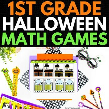 Preview of Halloween Math Games | Halloween Math Activities for 1st Grade