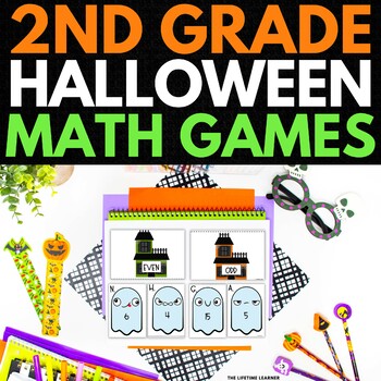 Preview of Halloween Math Games | Halloween Math Activities for 2nd Grade