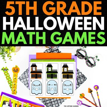 Preview of Halloween Math Games | Halloween Math Activities for 5th Grade