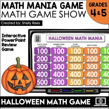 Preview of Halloween Math Games Interactive Game Activities
