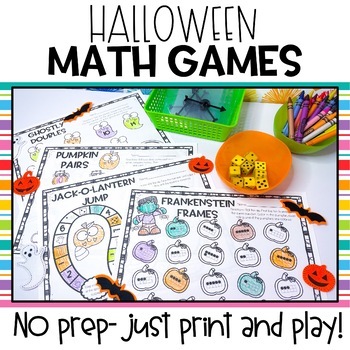Preview of Halloween Math Games | Math Center Games