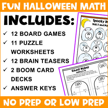 Halloween Activities: Halloween Math Games, Puzzles and ...
