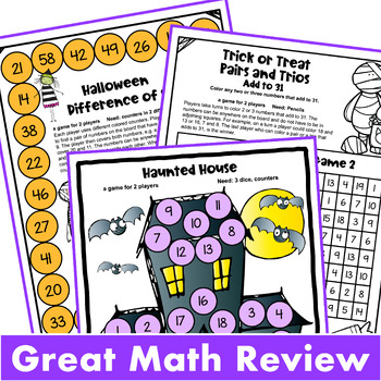 Halloween Math Games 3rd Grade With Mummies Ghosts Bats And More