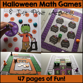 Preview of Halloween Math Games and Activities
