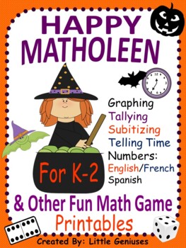 Preview of Halloween Math Games for Kindergarten to Grade Two