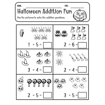 Halloween Math , Halloween Addition With Picture Fun FREE!! by ...