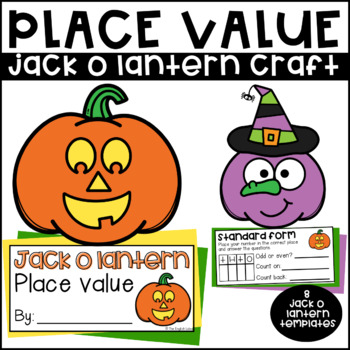 Preview of Halloween Math | Halloween Place Value | Jack o Lantern Craft