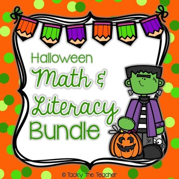 Preview of Halloween Math & Literacy Bundle | EASY PREP Common Core Activities for K-2nd