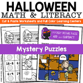 Halloween Math & Literacy Mystery Picture Puzzles