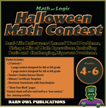 Preview of Halloween Math & Logic Contest for Grades 4-6