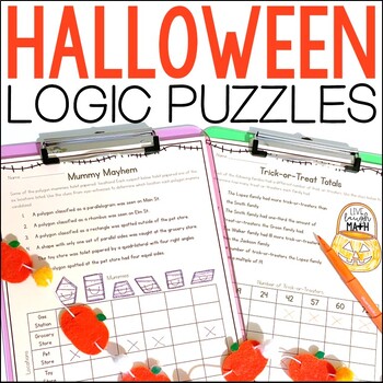 Preview of Halloween Math Logic Puzzles - October Enrichment Activities for Early Finishers