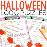 Halloween Math Logic Puzzles - October Enrichment Activiti