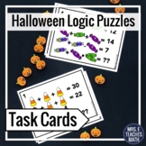 Halloween Math Logic Puzzles Task Cards