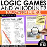 Halloween Math Logic Puzzles and Whodunit Bundle | Early F