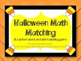 Halloween Math Matching Game