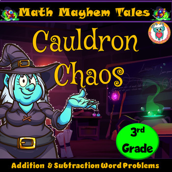 Preview of Halloween Math Mayhem Tales: 3rd Grade - Addition & Subtraction Word Problems