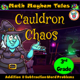 Halloween Math Mayhem Tales: 3rd Grade - Addition & Subtra
