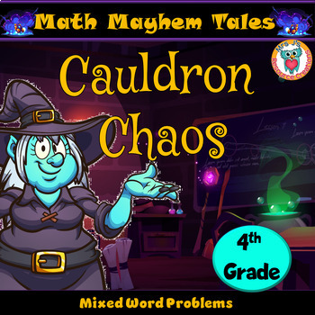 Preview of Halloween Math Mayhem Tales: 4th Grade Math Word Problems (Mixed Operations)