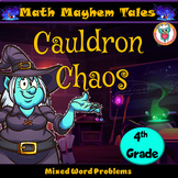 Halloween Math Mayhem Tales: 4th Grade Math Word Problems 