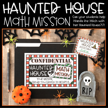Preview of Halloween Math Mission: Haunted House | Printable & Digital Math Activities