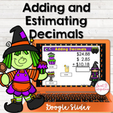Halloween Math - Money - Adding and Estimating Decimals