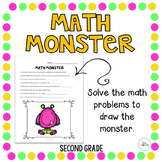 Halloween Math Monster - 2nd Grade Math Review Activity
