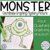 Halloween Math Monster Coordinate Graphing Picture