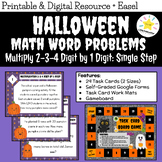 Halloween Math - Multi Digit Multiplication Words Problems