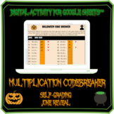 Halloween Math Multiplication Codebreaker Self-Grading Dig