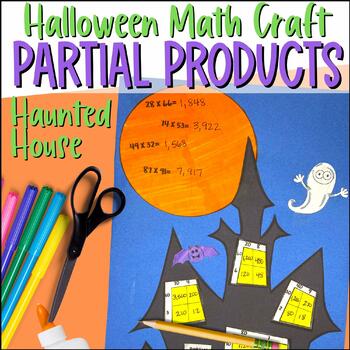 Preview of Halloween Math - Multiplication Craft - Partial Products Multiplication Activity