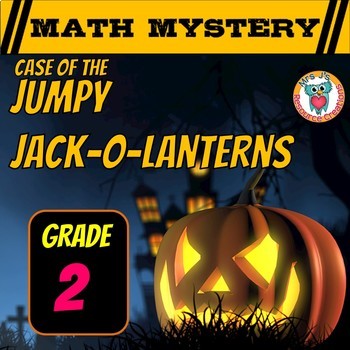 Preview of Halloween Math Mystery Activity - 2nd Grade Math Review (Jumpy Jack-O-Lanterns)